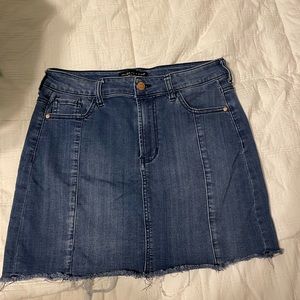 Celebrity pink jean skirt